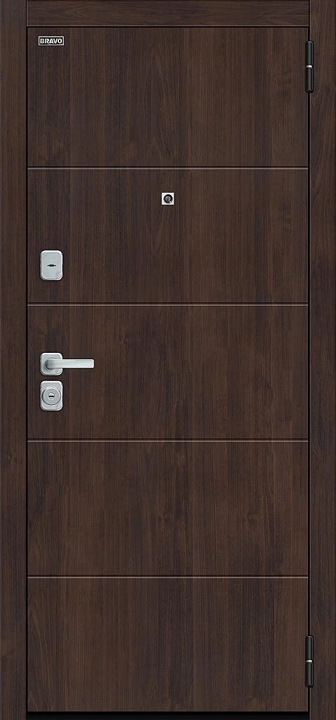 Фото Входная дверь Прайм/BChrome Almon/Wenge Melinga BR6167 внешняя сторона