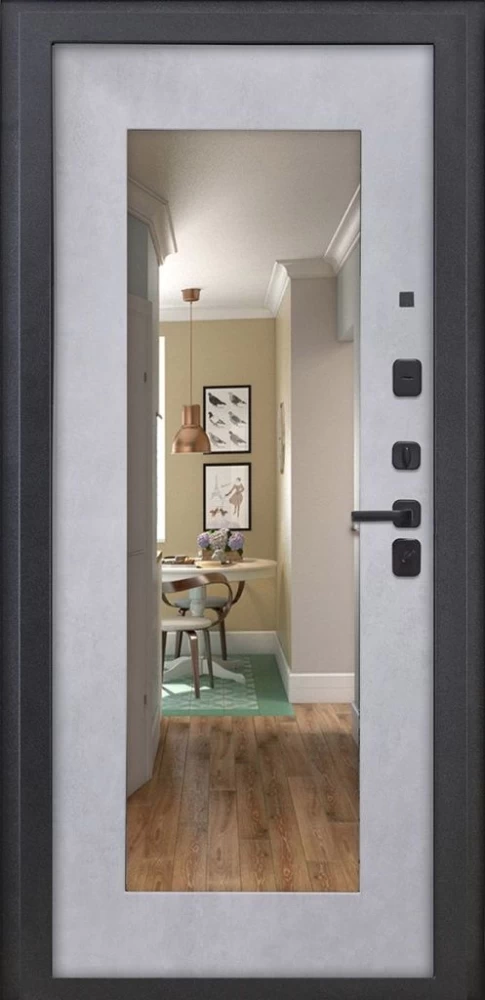 Входная дверь ДвериПРО L-Термо серебро ФЛЗ-603 Бетон снежный DPRO196704 внутренняя сторона