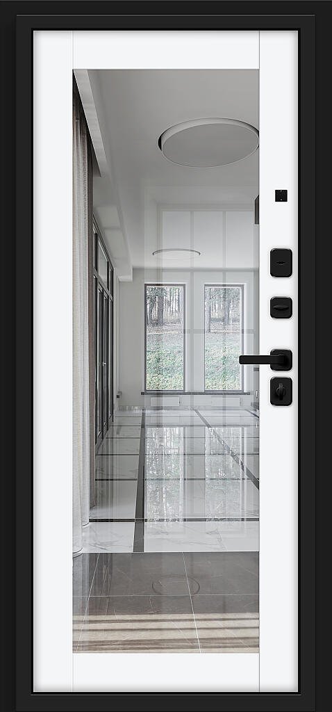 Фото Входная дверь Флэт/SBlack Black Shell/White Silk BR6170 внутренняя сторона