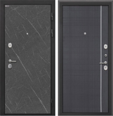 Дверь Интекрон Сицилия Remix (фурнитура хром) Гранит лава