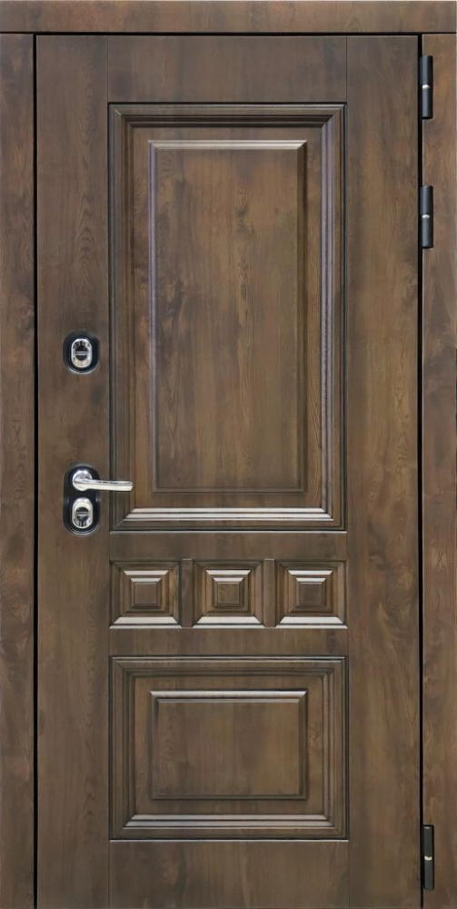 Входная дверь ДвериПРО Аура СБ-1 (ст. белое, 16мм, капучино) DPRO198357 внешняя сторона