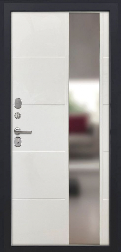 Входная дверь ДвериПРО L-Термо серебро ФЛЗ-649 капучино (зеркало) DPRO198140 внутренняя сторона